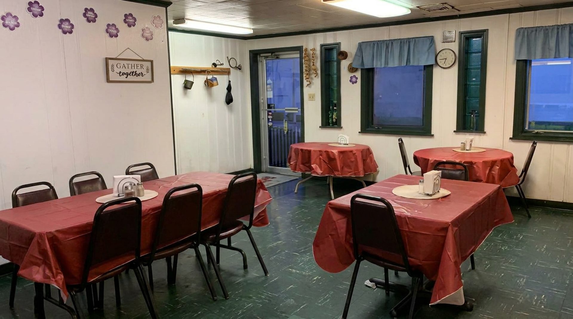 The dining room