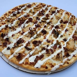 Chicken Bacon Ranch Pizza (Neapolitan or Cauliflower)
